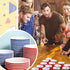Qinyoung 76 Set Pcs Cups and Balls Game for Party, Plastic Flip Cup Stacking Game Colorful Reusable Table Tennis Ball