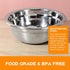 2 Pack 8" Stainless Steel Dog Bowls, 50oz Durable Replacement Bowls for Food and Water, Fit for COMESOON Stand