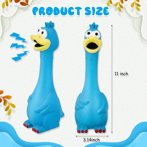 Hungdao 1 Pcs Horse Toys, Latex Squeaky Chicken Squeak Balls for Horses (Blue)