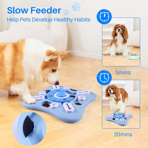 Interactive Dog Puzzle Toys for Large Medium Small Dogs, Squeaky Enrichment Mentally Stimulation Toys