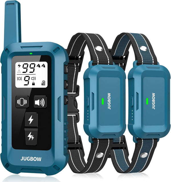 Jugbow Dog Shock Collar for 2 Dogs, 4200FT Training Collar with Remote, IPX8 Waterproof Rechargeable Collars for Large