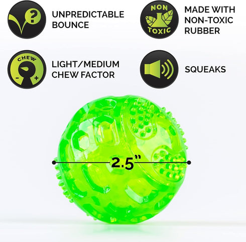Hyper Pet DuraSqueak Dog Ball Toy - Interactive, Floats, Squeaks, for Fetching, Alternative to Traditional Tennis Balls
