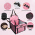 PetsHome Dog Car Seat Foldable Dog Car Booster Seat Waterproof Breathable Oxford Travel Bag for Small to Medium Dogs