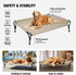 Veehoo Cooling Elevated Dog Bed, Raised Dog Cot for Large Dogs, Durable & Breathable Mesh, Indoor & Outdoor, Beige