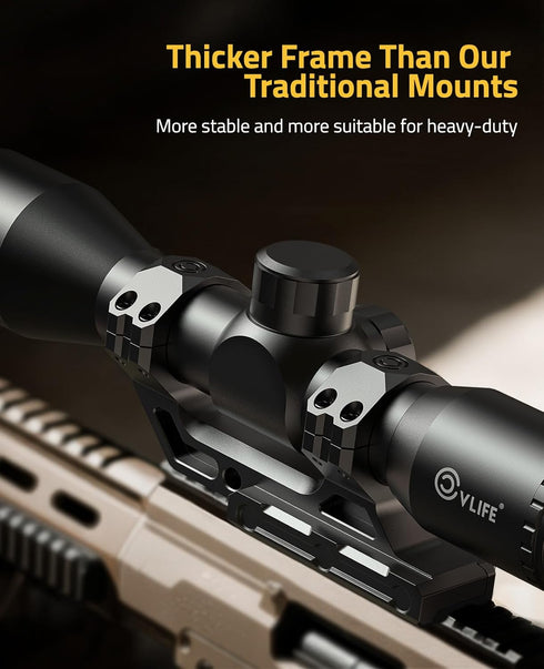 Offset CVLIFE Precision Cantilever Scope Mount - Dual Ring Scope Mount for Picatinny Rails - One Pieces
