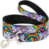 Buckle-Down Pet Leash - Unicorns in Rainbows with Sparkles/Purple - 4 Feet Long - 1" Wide