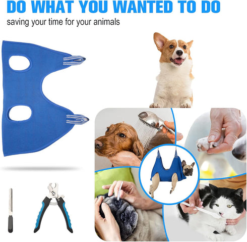 Hammock Hammock, Trimming,Grooming Trimmer. Kkiimatt Pet Dog Grooming Harness, Dog Nail Hanging Harness Nail Sling