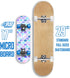 Rude Boyz 17" Micro Complete Skateboard - Maple Wood, ABEC 7 Bearings, Double Kick Concave Deck for Kids
