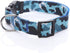 TAIDA Dog Collar - Nylon Camouflage Adjustable Collar, 1 Inch Wide, for Large Medium Dog (Blue)