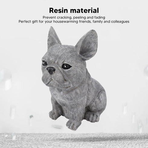 Dog Pet Marker Tribute Statue - Personalized Memorial Stone Decor for Outdoor Garden (Sitting Dog Figurine)