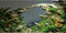 AWERT 60x24 inches Vinyl Background, Stone Aquarium Background, Aquatic Plant River Bed & Lake Fish Tank Background