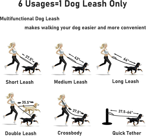 Dog Collar and Leash Set for Large Medium Small Dogs, Waterproof Adjustable Odor Proof Collars Leashes, 6FT Dog Leash