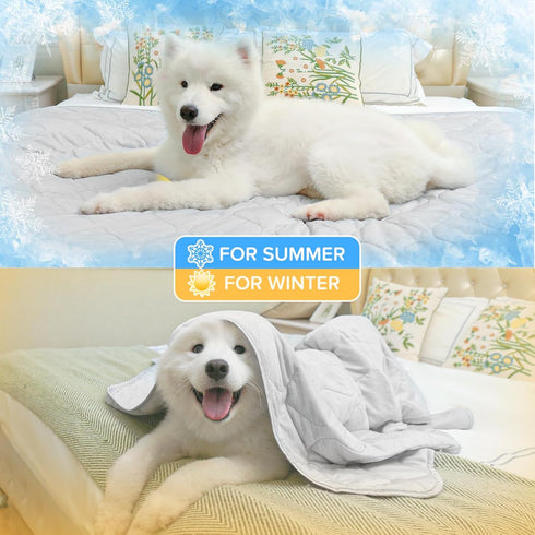 Rywell Cooling Mat for Dogs, 32 * 44IN, Durable & Versatile with Cooling & Soft Surfaces for All Seasons
