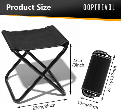 OOPTREVOL 265 LBS, Camping Stool, Portable Stool, Folding Camping Chairs for Adults, Collapsible Chairs, Pocket Seat