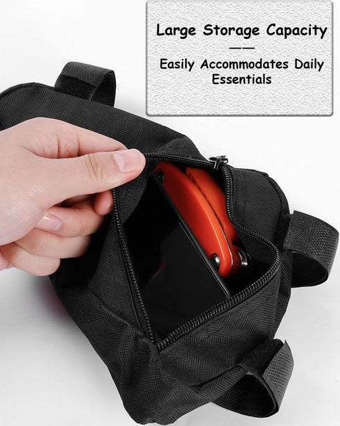 Ultra-Lightweight Triangle Bike Frame Bag, Spacious Easy-Access Saddle Pouch for Cycling Essentials, Secure & Durable
