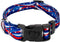 Country Brook Petz 1 Inch Deluxe Adjustable Dog Collar - Americana Collection, Medium (Star Spangled)