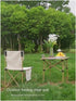 Bloepum Creamy White Small Outdoor Folding Chair, Camping Picnic Chair, Ultra-Light Portable Artist Sketching Chair