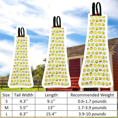 Washable Fruit Print Diapers for Poultry - Kiwi, Medium Size
