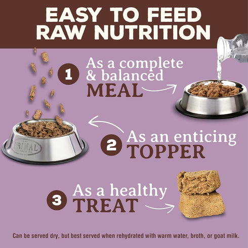 Primal Freeze Dried Raw Cat Food Nuggets, Turkey, Healthy, Grain Free, High Protein, 5.5 oz