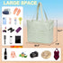 LEDAOU Large Waterproof Beach Tote Bag for Women, Sandproof Zipper Tote for Pool Gym Grocery Travel with Wet Pocket
