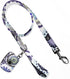 Ultra Joys Dog Leash with Poop Bag Dispenser, Heavy Duty Cotton Fabric 5ft Leash with Metal Clasps