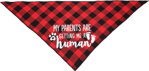 My Parents are Getting me a Human, 2 Pack Gender Reveal Dog Bandana