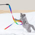 Cat Wand Interactive Toy, 5 Sets Colorful Fabric Ribbon Sticks for Indoor Play, Pet Toys for Kittens