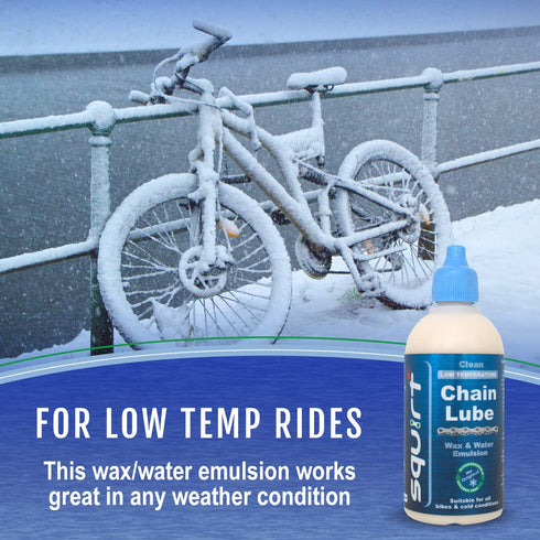 Squirt Chain Lube for Bikes, 6 Pack (0.5 Oz) - Low-Temperature All-Weather Dry Chain Lube to Reduce Noise & Chainsuck
