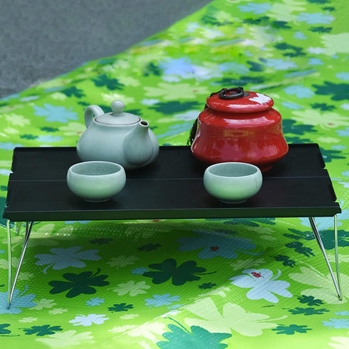 XINNIKESI Camping Table, Camping Table Portable Folding Camping Side Table Aluminum Tables Top Waterproof Travel Table