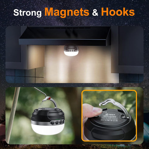 LED Camping Lantern Rechargeable 1400LM, 420H Running Time Emergency Hanging Light for Home, Hiking, Power Outages