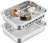 Maxcheck 2 Pcs Rabbit Litter Box, Stainless Steel Rabbit Litter Pan with