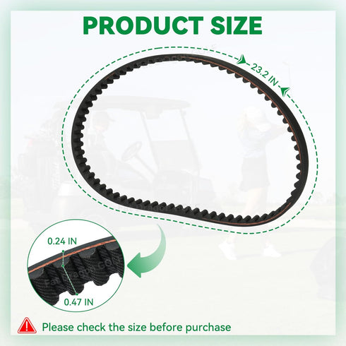 Panglong EZGO Timing Belt for Gas Golf Cart, 1991-Up EZGO Models with 295cc & 350cc Engine