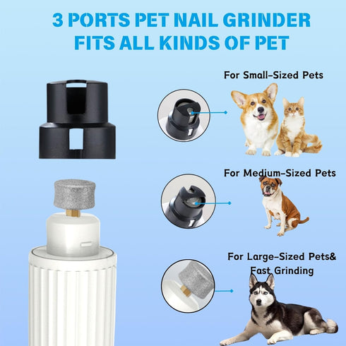 Trimmers 6 Trimmer Dog Nail and Dog Nail Grinder with Lights, Quiet Dogs Grooming Kit with Cat Paw Clipper & Pet Paw
