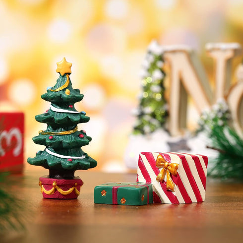 Christmas Aquarium Decoration Set - Miniature Resin Ornaments for Fish Tank Supplies and Table Decor