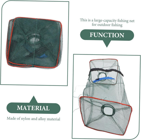 3pcs Portable Folding Crab Trap Collapsible Lobster and Crawfish Fishing Net for Outdoor Use for Catching Shrimp Fish