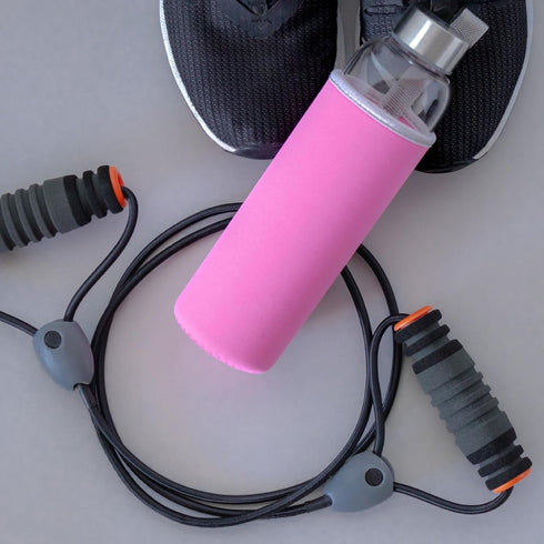 2pcs 18.5 oz uxcell Neoprene Water Bottle Sleeve, Insulated Water Glass Bottles Carrier Bag Collapsible Drink Bottle