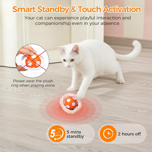 4 VIWIK Cat Toys for Bored Indoor Adult Cats, Interactive Automatic Motion Activated Kitten Ball Toy, Hide and Seek