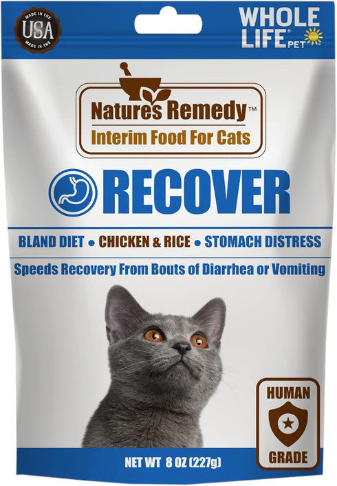 Whole Life Pet Recover Bland Diet for Cats, Chicken and Rice, Ready in Minutes - Just Add Water