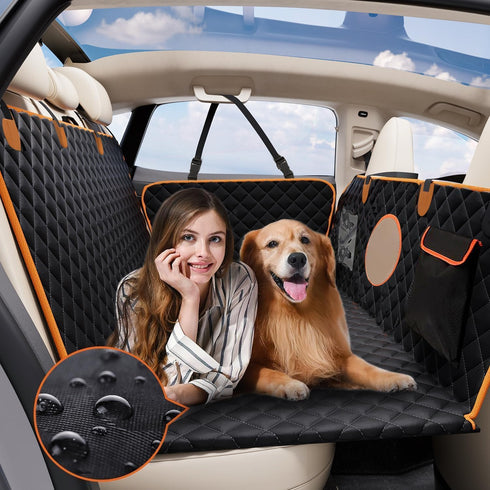 420lbs, Hammock Hard Bottom Back Seat Extender for Dogs, Dog Car Seat Cover for Back Seat, Holds Durable Waterproof Pet