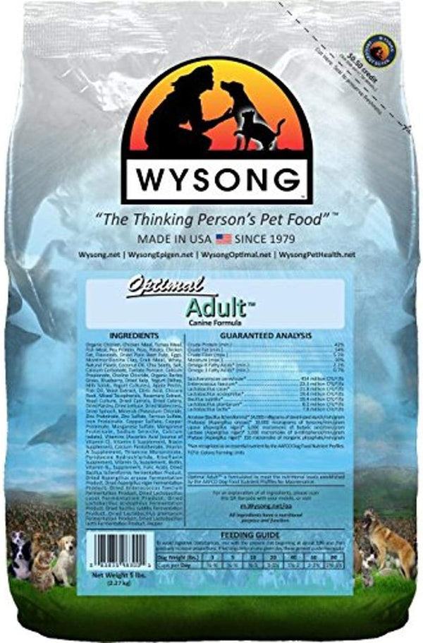 Wysong Optimal Adult Canine Formula Dry Dog Food, 5 Pound Bag, Model: WDCOA5