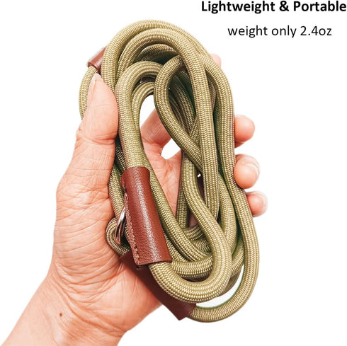 BTINESFUL 7FT Slip Lead Dog Leash, Strong Nylon Rope Training Lead for Small Medium Large Dogs, Beige