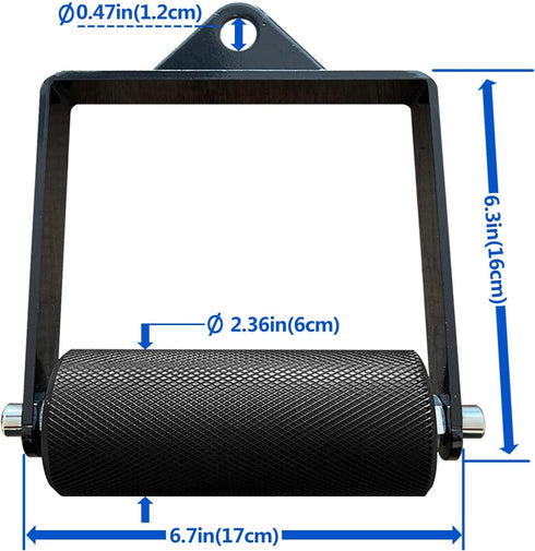 Gym Fitness LAT Pulldown Attachments, Fat Arm Wrestling D Handle Cable Grip for Finger Wrist Strength, Deadlift
