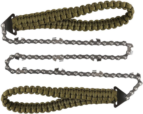 Pocket Chainsaw with Paracord Handle, 24 Inches, 11 Teeth Folding Hand Saw for Fast Wood & Tree Cutting, Emergency