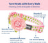 Blueberry Pet Adjustable Flocking Dog Collar with Silk Flower, Baby Pink Polka Dot, Large