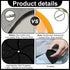 1PC 9.8'' Foldable Flying Disc Fans with Bags, DIY Handheld Black Egde Fabric Folding Fan for Outdoor Game Activities