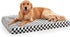 JOEJOY Dog Bed for Large Dogs, Orthopedic Bed with Removable Washable Cover, Cute Modern Plush & Memory Foam, Grey