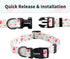 Ihoming Dog Collar and Leash Set for Daily Outdoor Walking, Floral GreenLake Design for Medium Dogs, M-Up to 45LBS