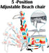 Generic Backpack 5 Folding Beach Chair, Portable Camping Chairs with Headrest, Cup Holder & Armrests, Beach Chairs