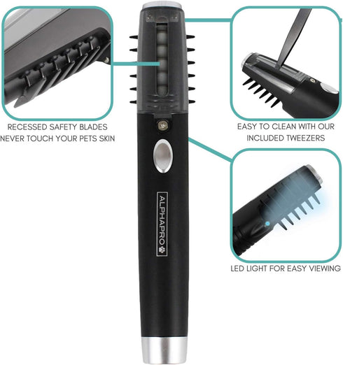 MISTIC COOL Alpha Pro | Dog Trimmer for Grooming | Painlessly Safely Removes Knots Tangles from Long Haired Dog Dematting Comb for Dogs Pet Grooming Tools Dog Trimmer & Cats