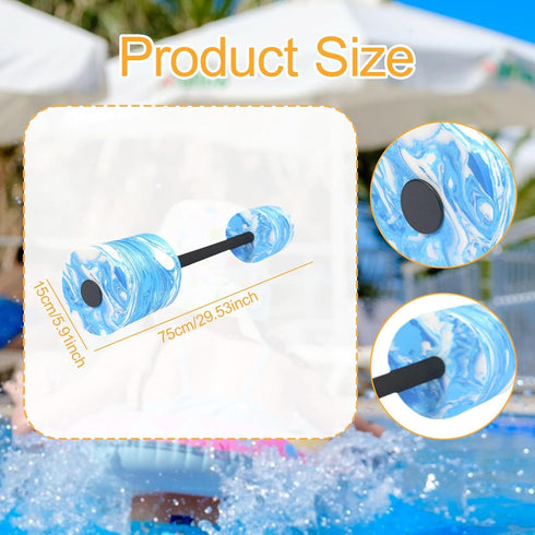 Swimming Vaveren Aquatic Exercise Dumbbell Foam Pool Weights Exercise Detachable Training Tool Underwater Barbell